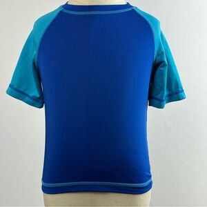 OP (Ocean Pacific) Boy's short sleeve sun & rash guard in blue & turquoise - siz